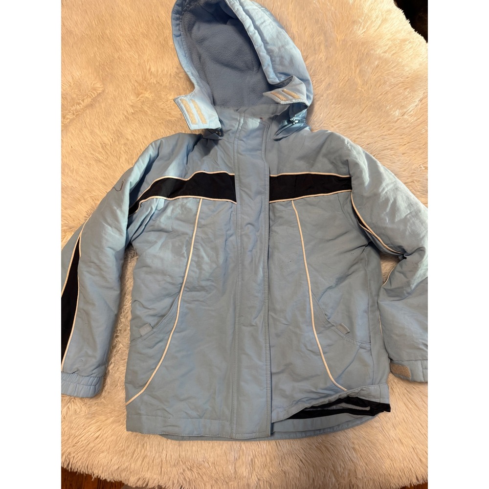 Cherokee Kids Blue Winter Jacket Hooded Puffer Parka Coat Size M Medium